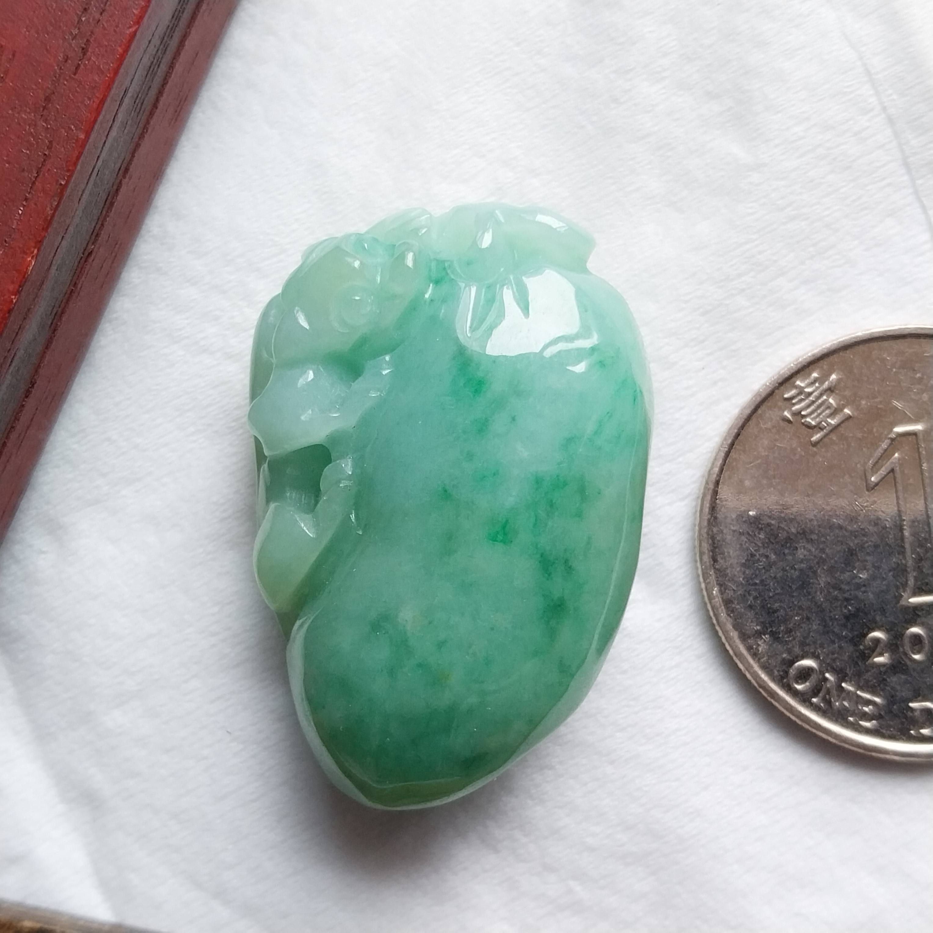 冰飄花福壽雙全吊墜, 天然翡翠A玉, 緬甸玉, Jade, Jadeite