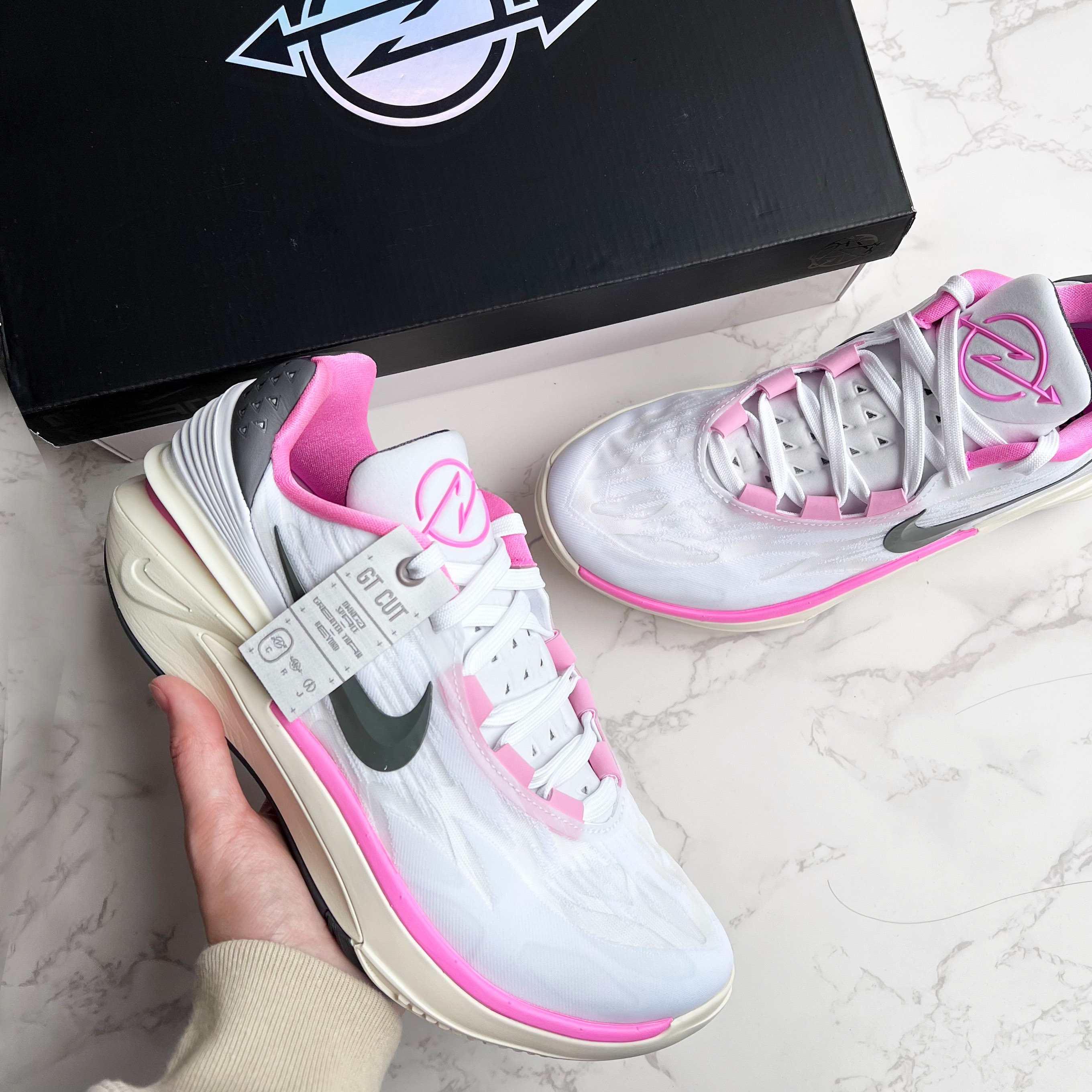 男款 NIKE AIR ZOOM GT CUT 2 WHITE PINK 白粉【FD9905-101】
