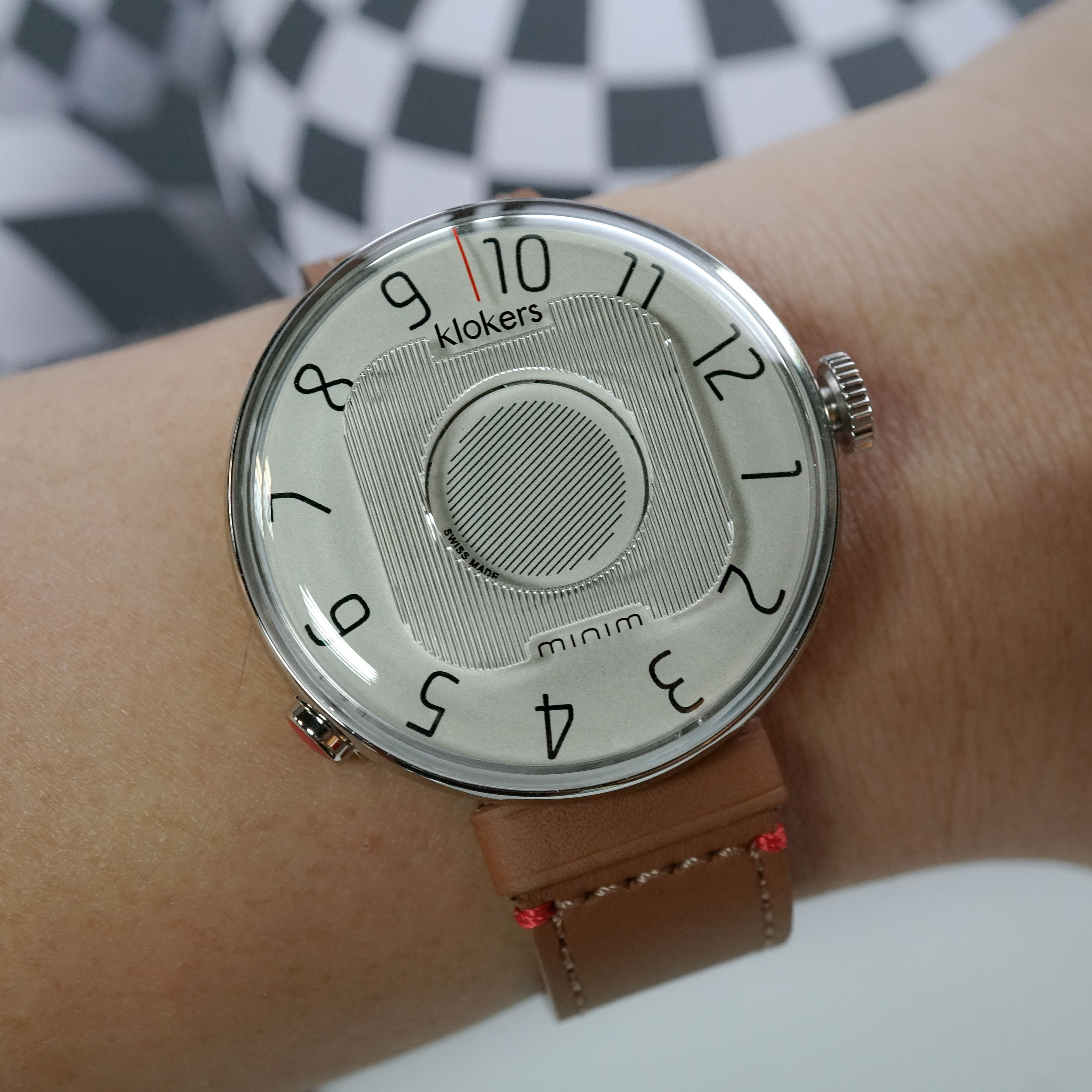 KLOK-08-M3 礦物灰色錶頭+細直單圈皮革錶帶