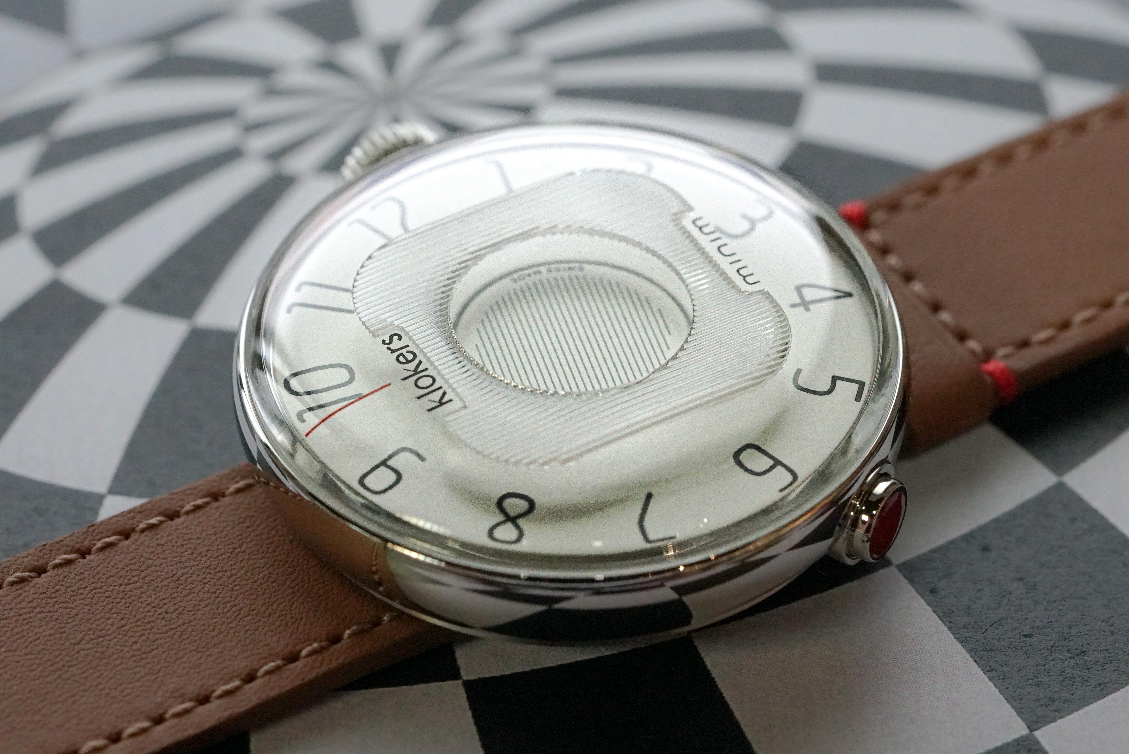 KLOK-08-M3 礦物灰色錶頭+細直單圈皮革錶帶