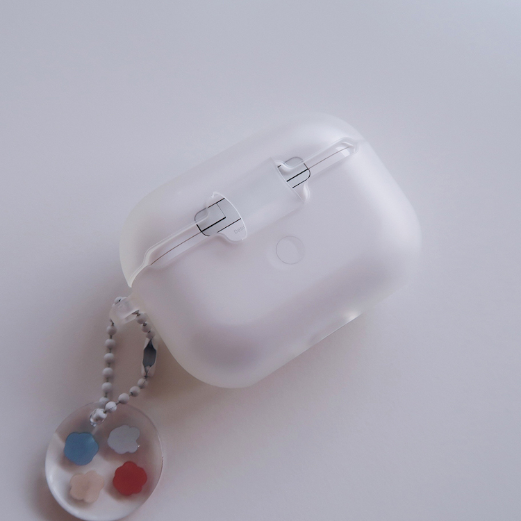 喜怒哀楽、そして喜び - AirPods1/2/3/4/Pro/Pro2 韓国製一体型イヤホン保護カバー イヤホンシェル - イヤホン収納 - プラスチック ホワイト