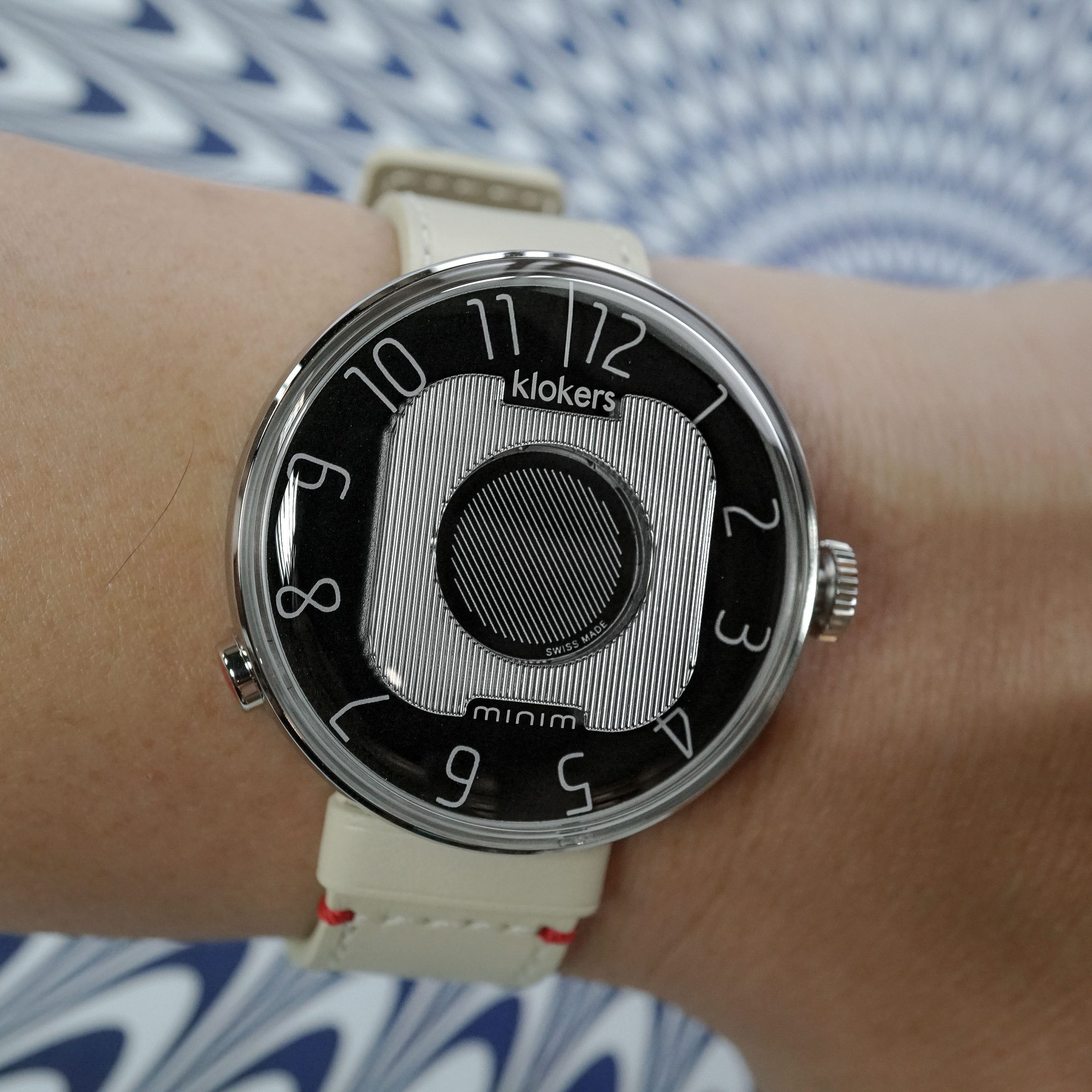 KLOK-08-M2 石墨黑色錶頭+細直單圈皮革錶帶