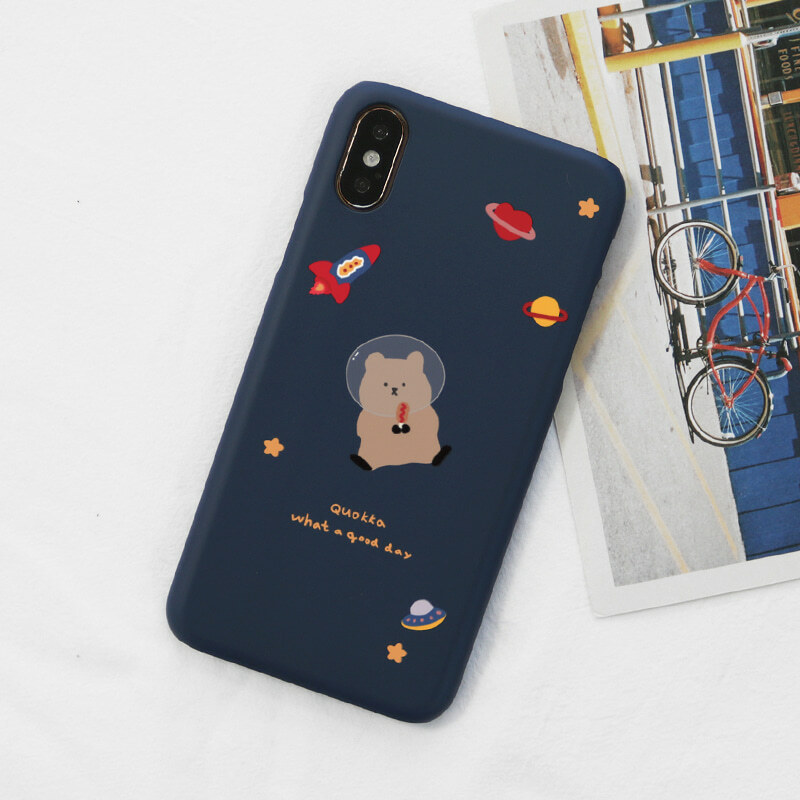 MOMO CASE - 274 굿데이쿼카(네이비) 硬殼