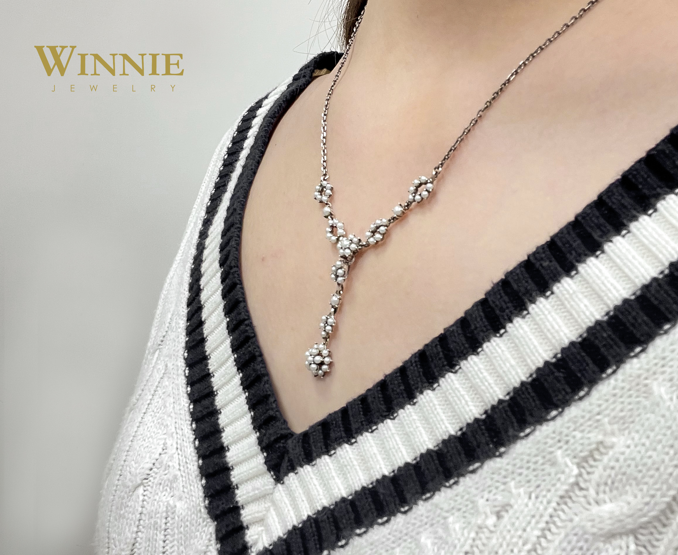 復古白果實項鍊