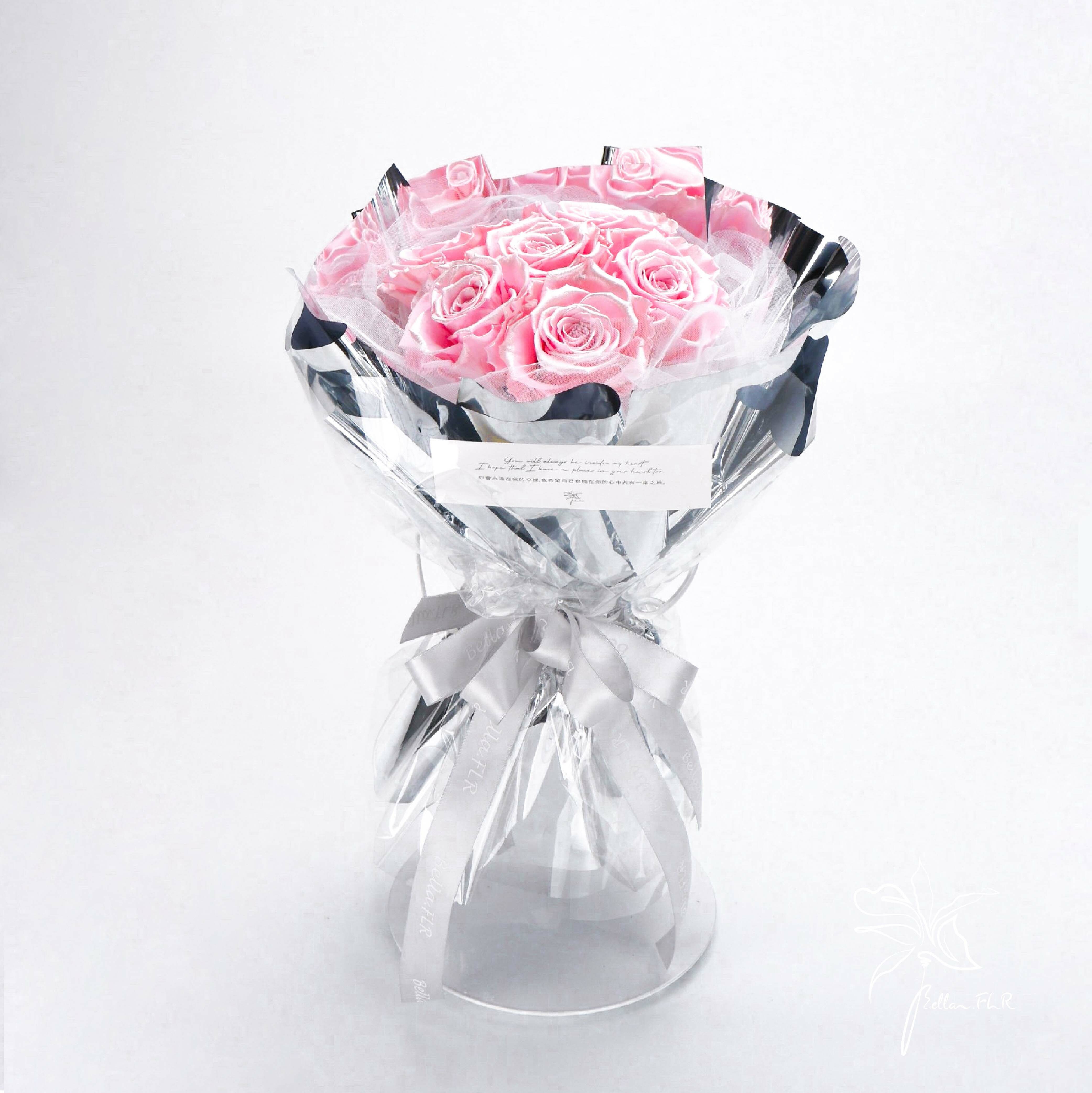 【粉色星河】6朵永生玫瑰花束