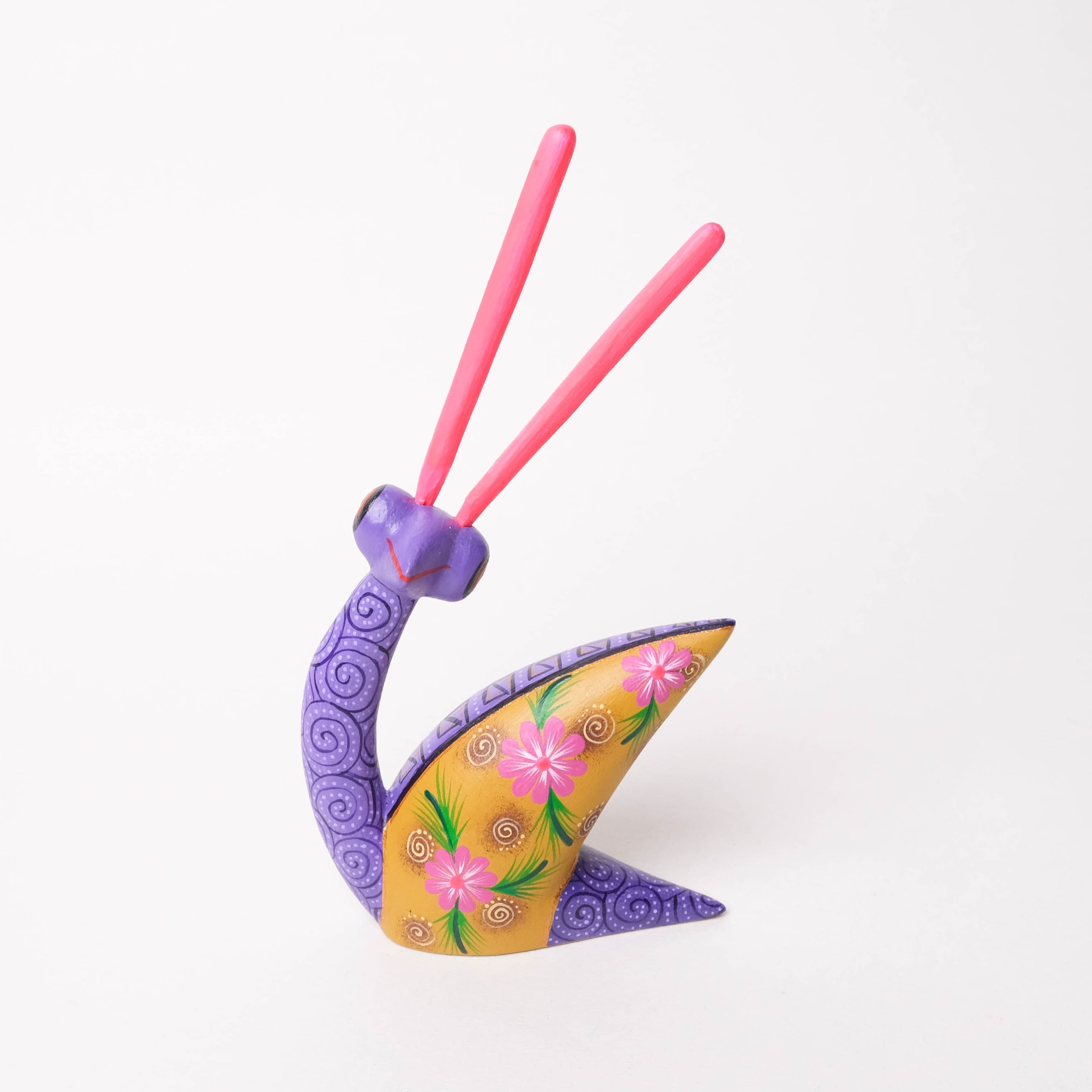 神獸手工木雕｜Caracoles antenas largas｜墨西哥