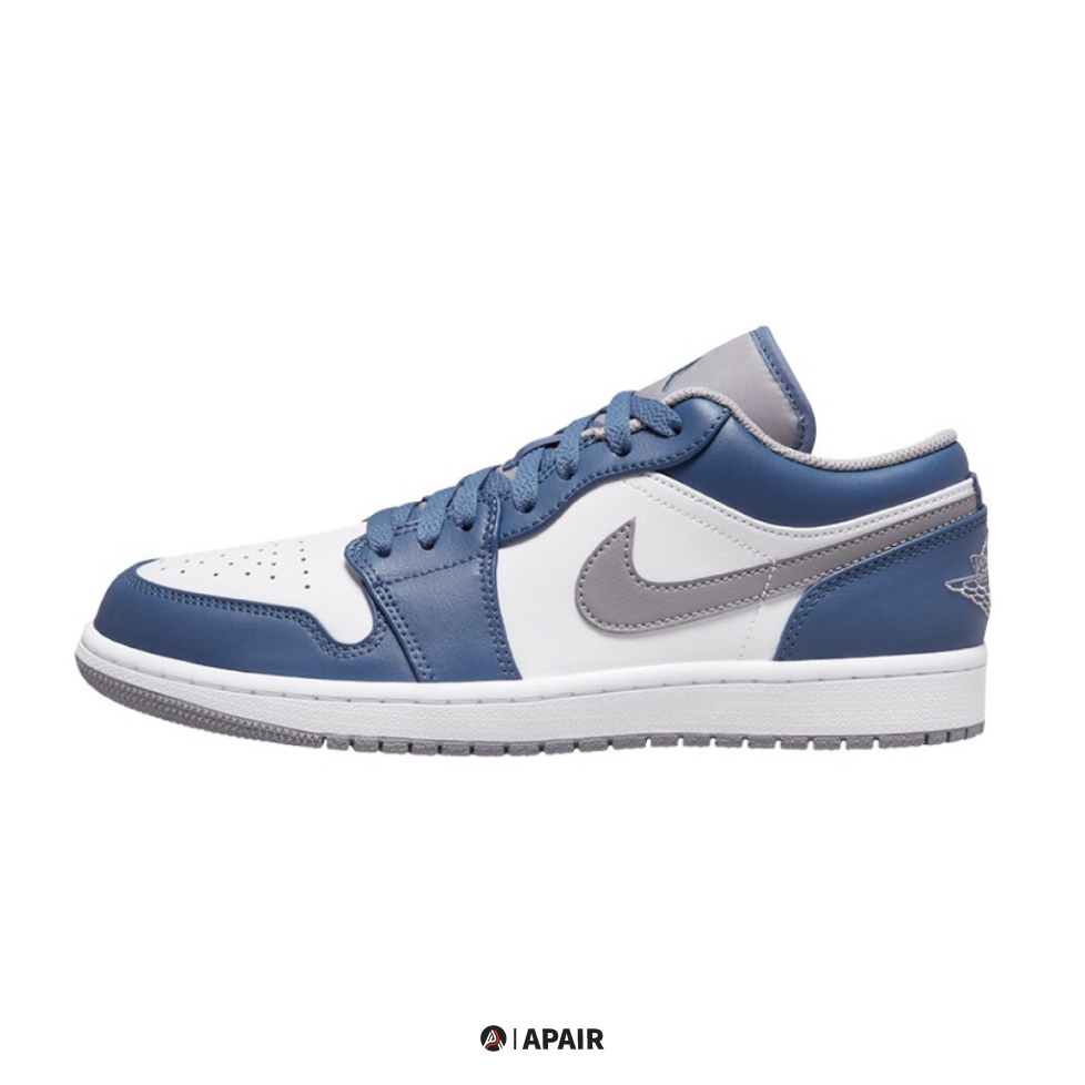 【APAIR】 Nike Air Jordan 1 Low "True Blue" AJ1 午夜藍 藍灰色 男款 553558-412