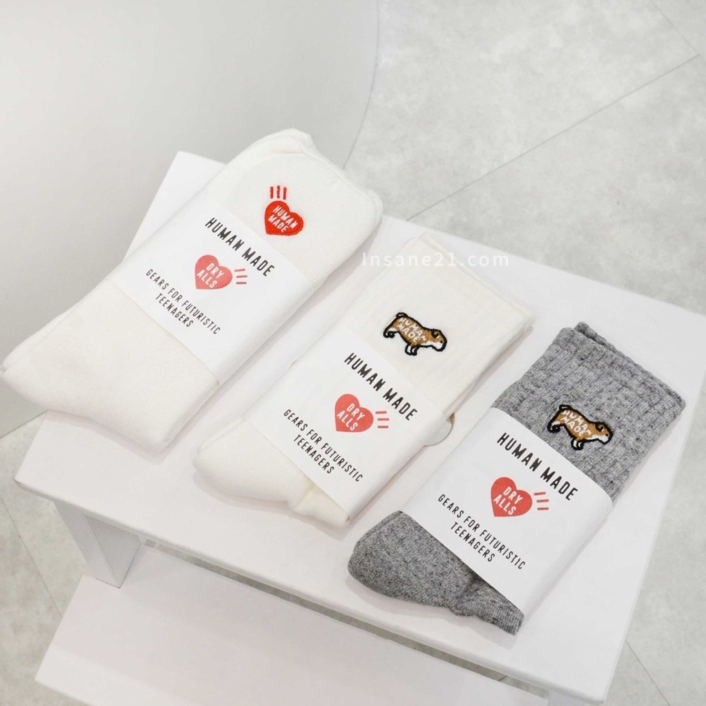 HUMAN MADE PILE SOCKS  長襪 襪子 米白色 HM23GD071