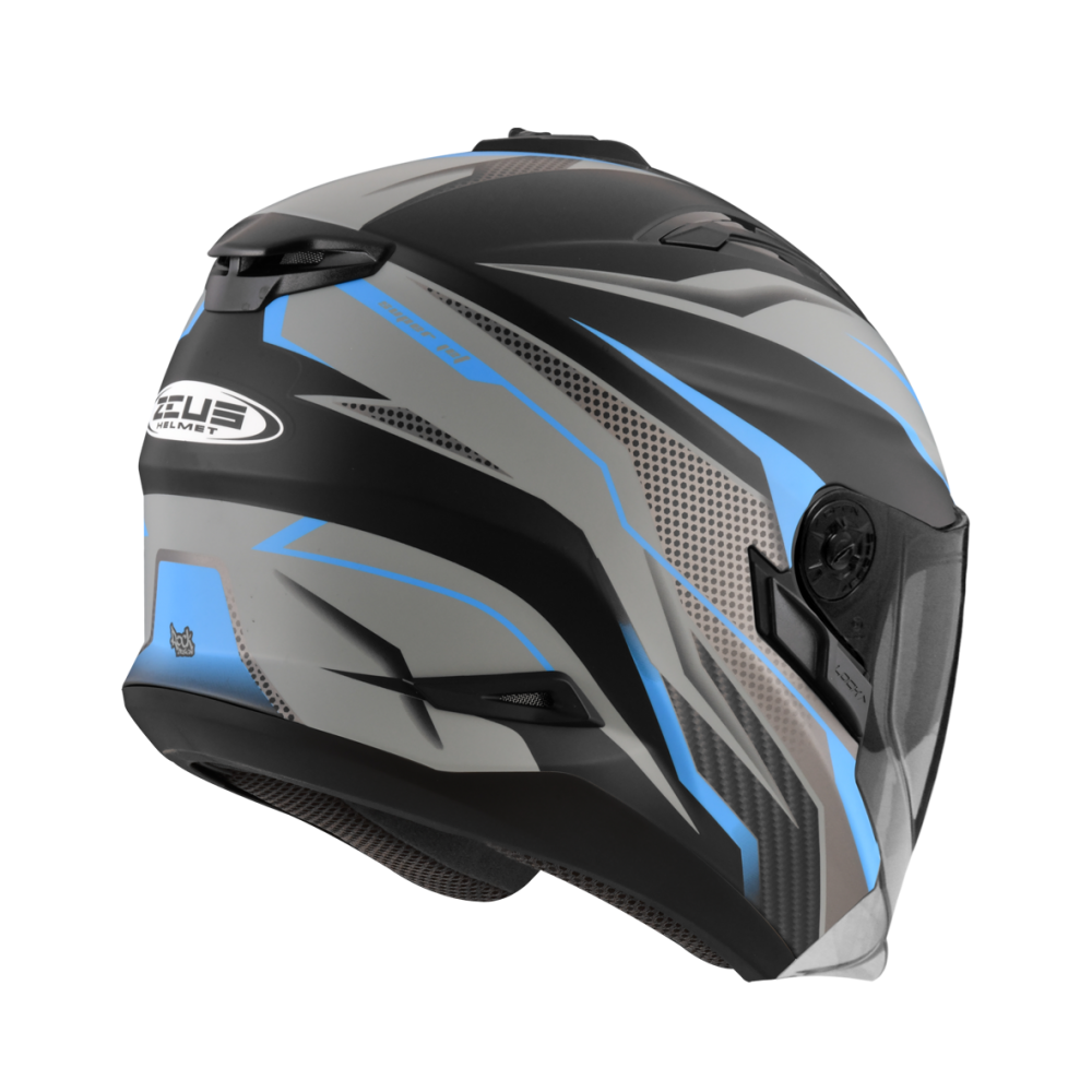 ZEUS ZS - 613B AJ33 消光黑/藍 3/4罩 輕量化 雙鏡片