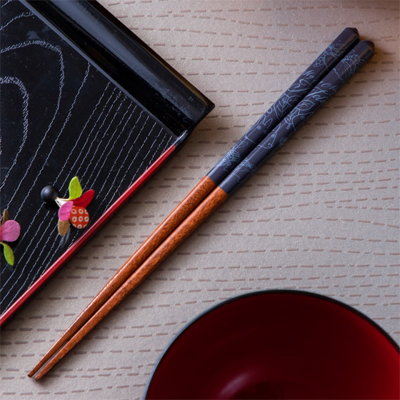 漆筷 龍貓 灰色 21公分