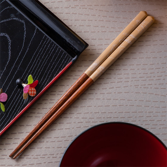 漆筷 龍貓 棕色 21公分