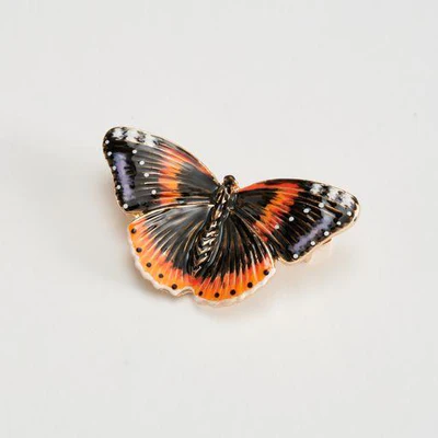 **Fable Enamel Red Admiral Brooch 40168