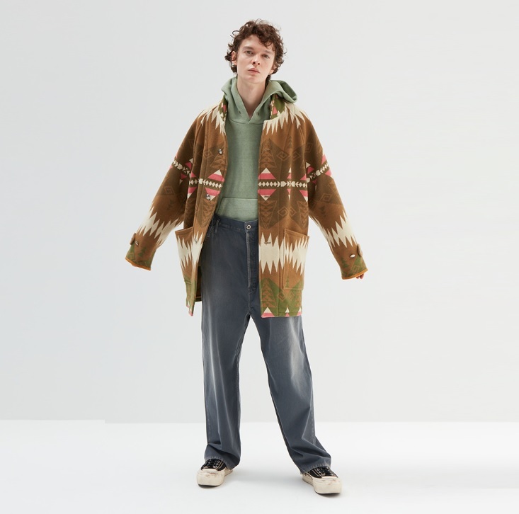 LAST SALE: VISVIM HOPILAND COAT NATIVE BLANKET - KHAKI SIZE 2 PRE ORDER ITEM (預訂中)