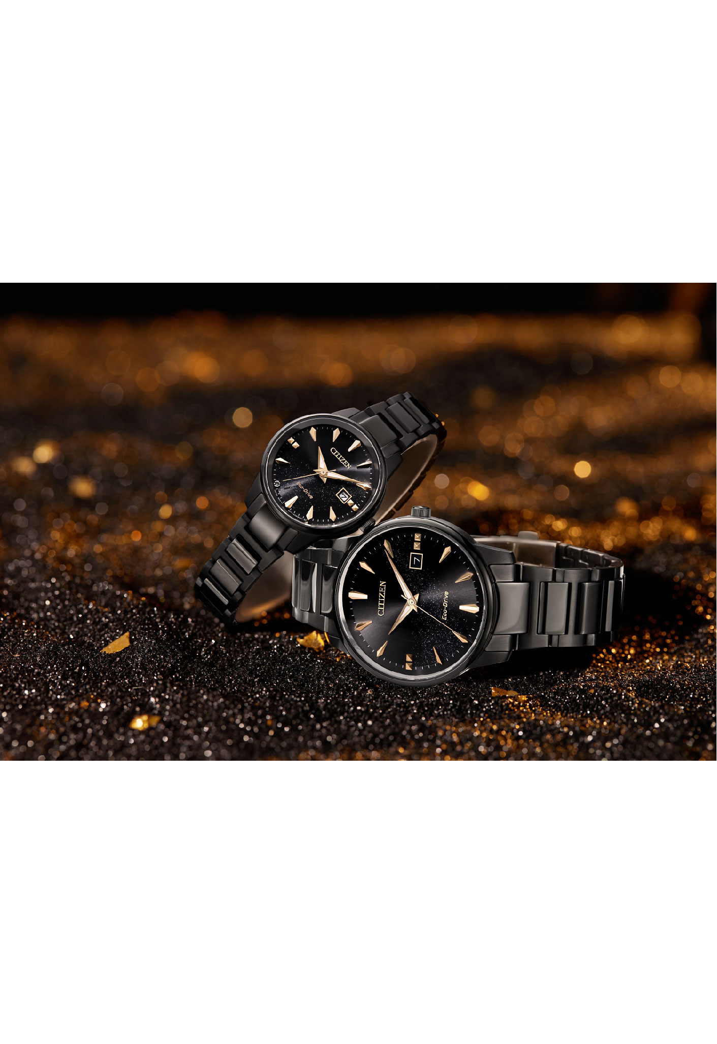 萬年鐘錶 - Citizen 星辰   全黑流沙光動能女錶  EW2595-81E  錶徑29.2MM