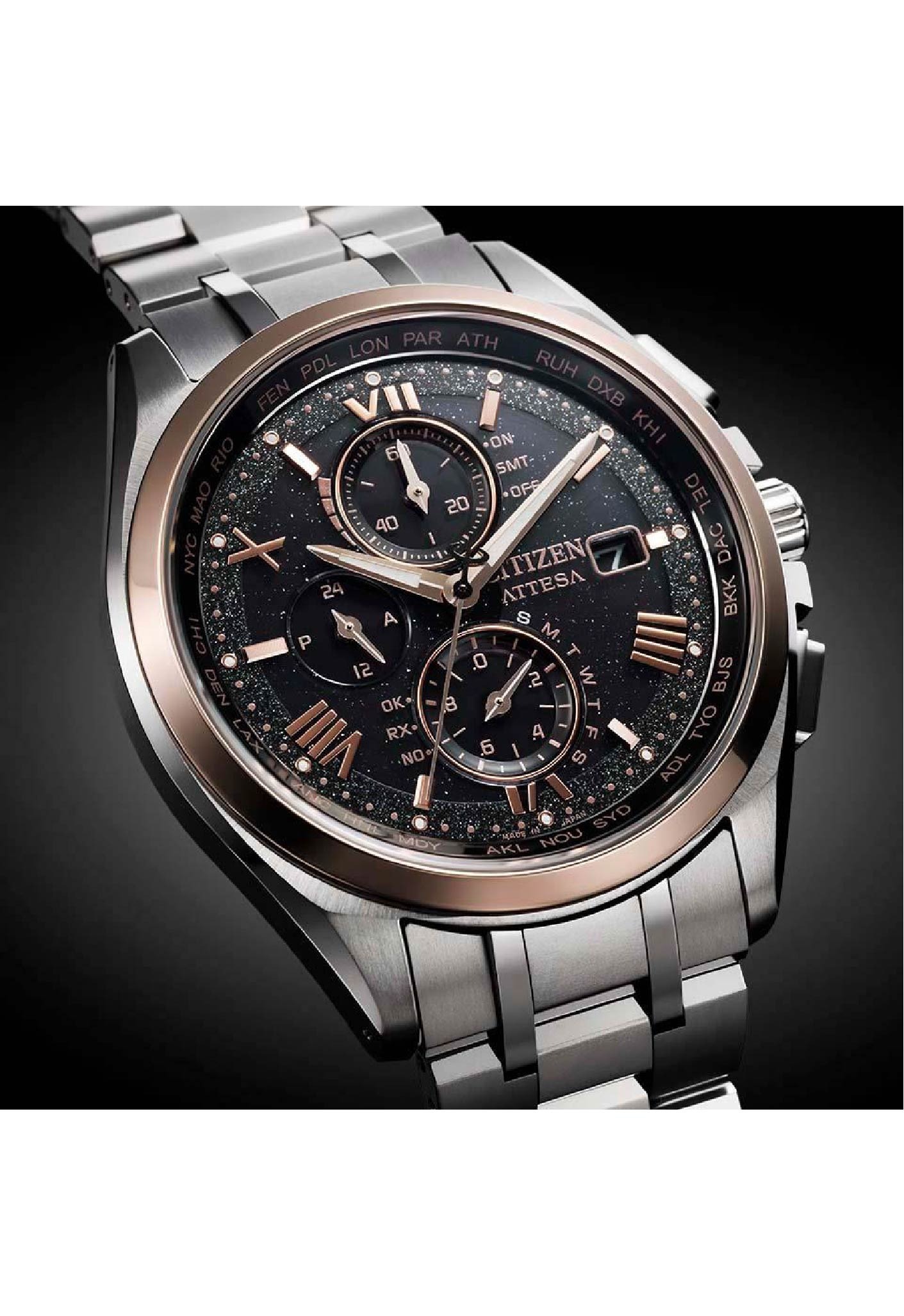 萬年鐘錶 - Citizen 星辰錶   30週年限定款鈦金屬光動能電波男錶  AT8254-61E 錶徑41.5MM