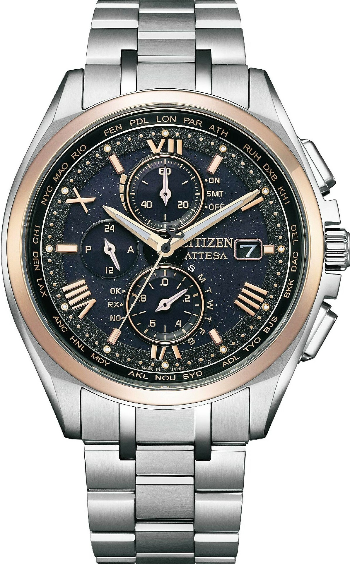 萬年鐘錶 - Citizen 星辰錶   30週年限定款鈦金屬光動能電波男錶  AT8254-61E 錶徑41.5MM