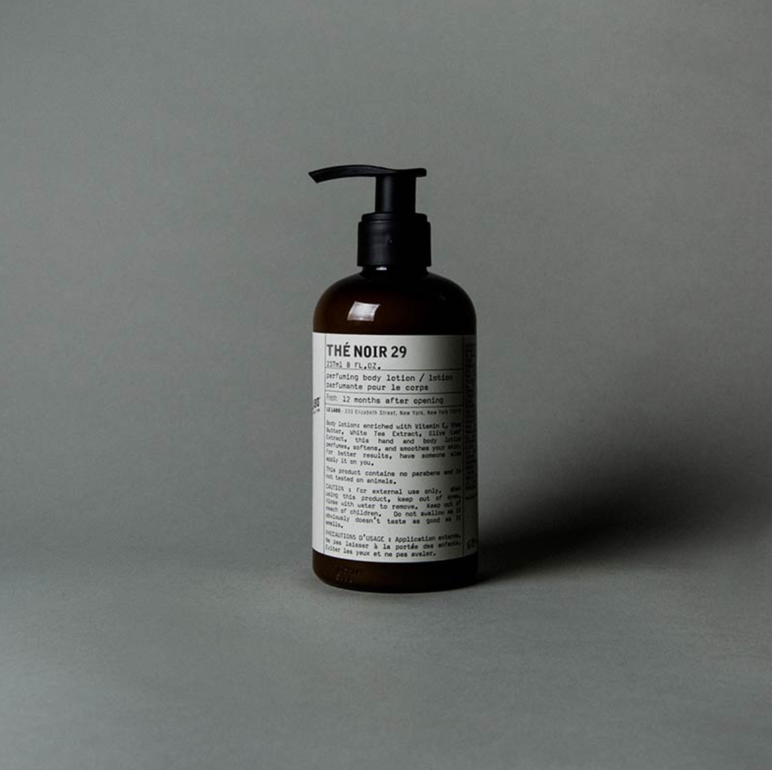 LE LABO The noir 黑茶29 香氛身體乳液乳液乳霜身體乳237ML