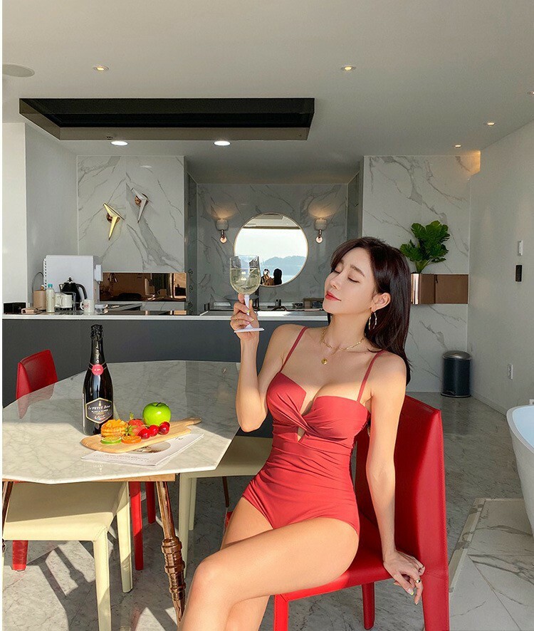 日韓擰包連體泳衣(7色)