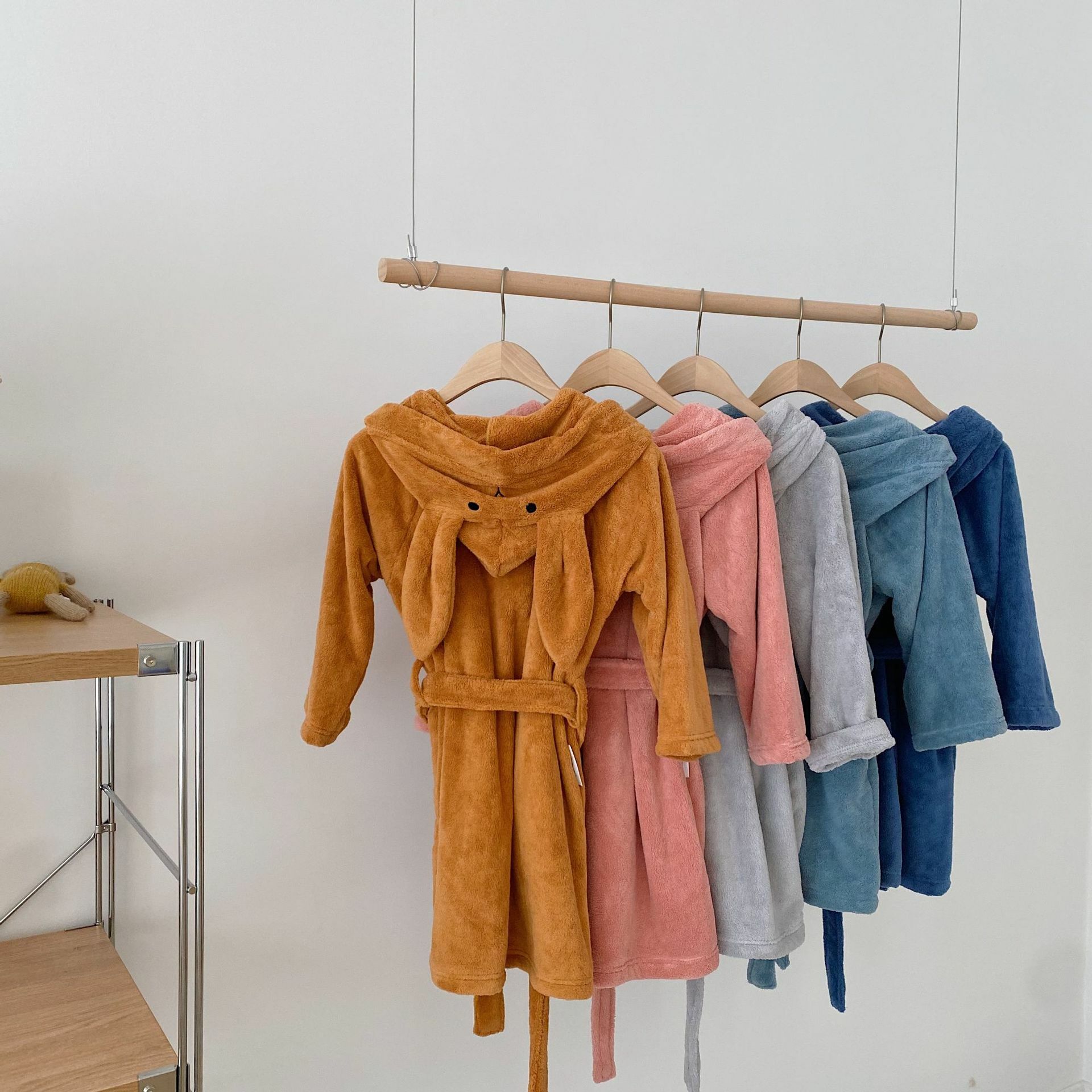 colorful bunny bathrobe