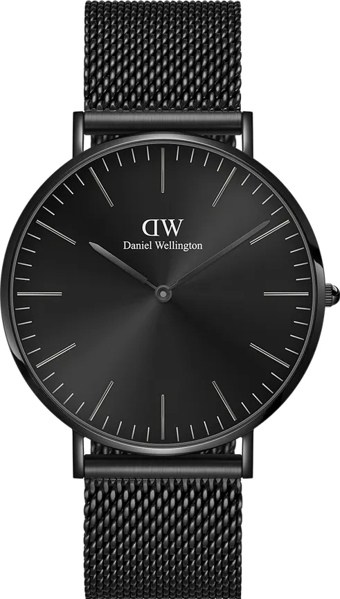 萬年鐘錶 - DW - Daniel Wellington  CLASSIC MESH ONYX BLACK 系列  極致全黑簡約素雅男錶  DW00100632  錶徑 : 40mm