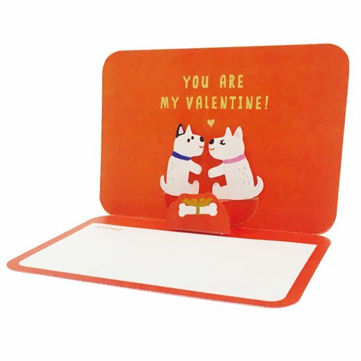 小狗親親 立體情人節卡片｜日本Greeting Life