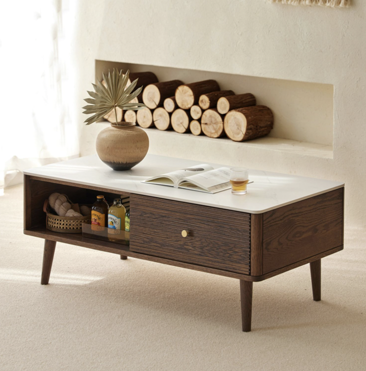 聖羅莎胡桃岩板茶几 SLS-I3072