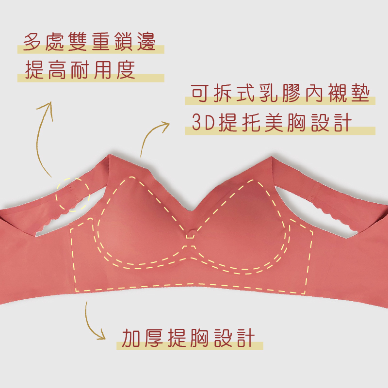 輕奢美背乳膠運動內衣 (4色) 無痕內衣/高彈性/快乾/無鋼圈/乳膠/涼感/冰絲 10PUA48631