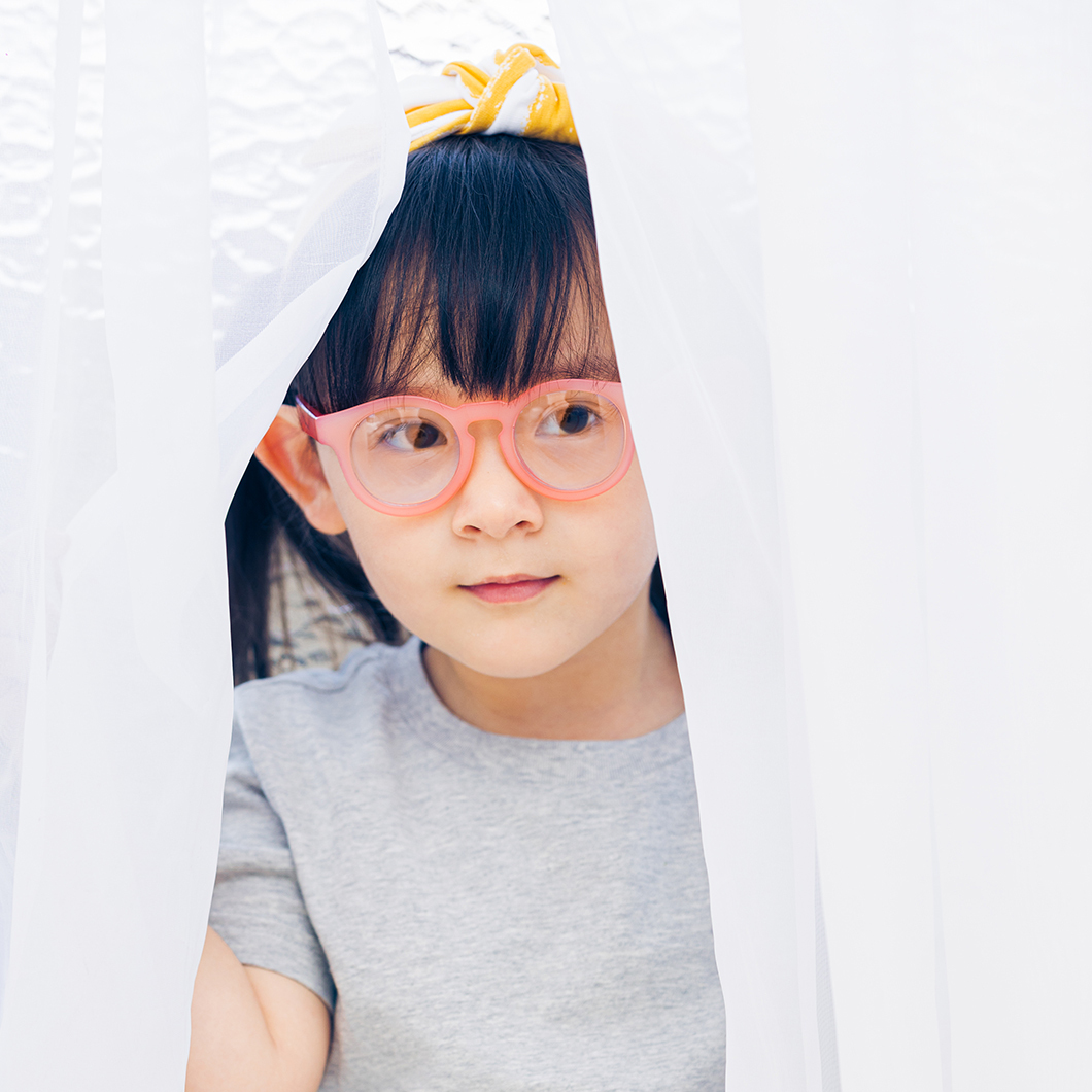 AENI iLO兒童濾藍光眼鏡4-7y 粉紅星球