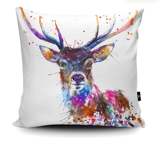 WRAPTIOUS｜手工抱枕｜   潑墨彩虹雄鹿