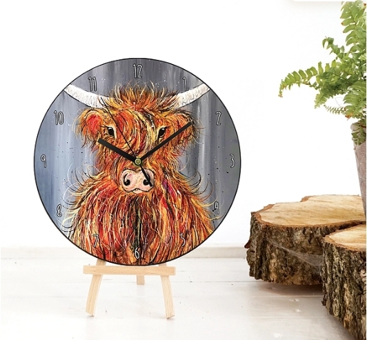 WRAPTIOUS｜英國手工木鐘｜  在風中高地牛