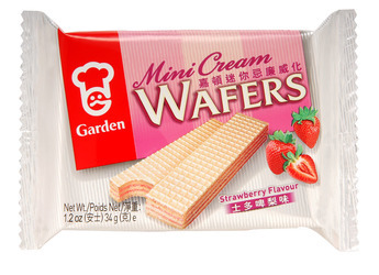 嘉頓 迷你士多啤梨味忌廉威化