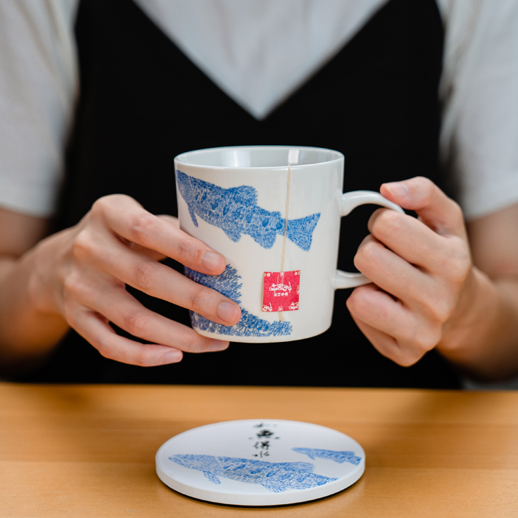 W13-如魚得水馬克杯+杯墊禮盒