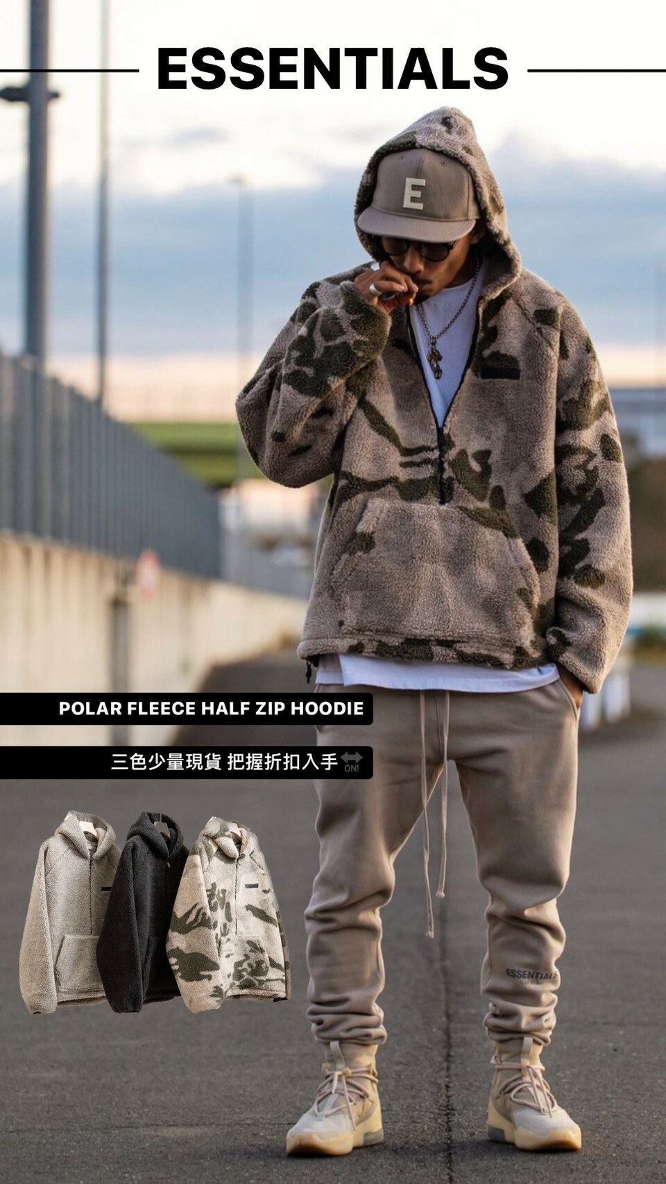 海外お取寄せ商 【F.O.G】POLAR FLEECE HALF ZIP HOODIE - ジャケット