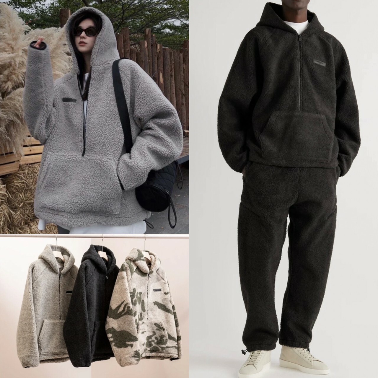 現貨折扣 FOG Essentials 抓絨半拉鍊羊羔毛帽T Polar Fleece Half-Zip Hoodie