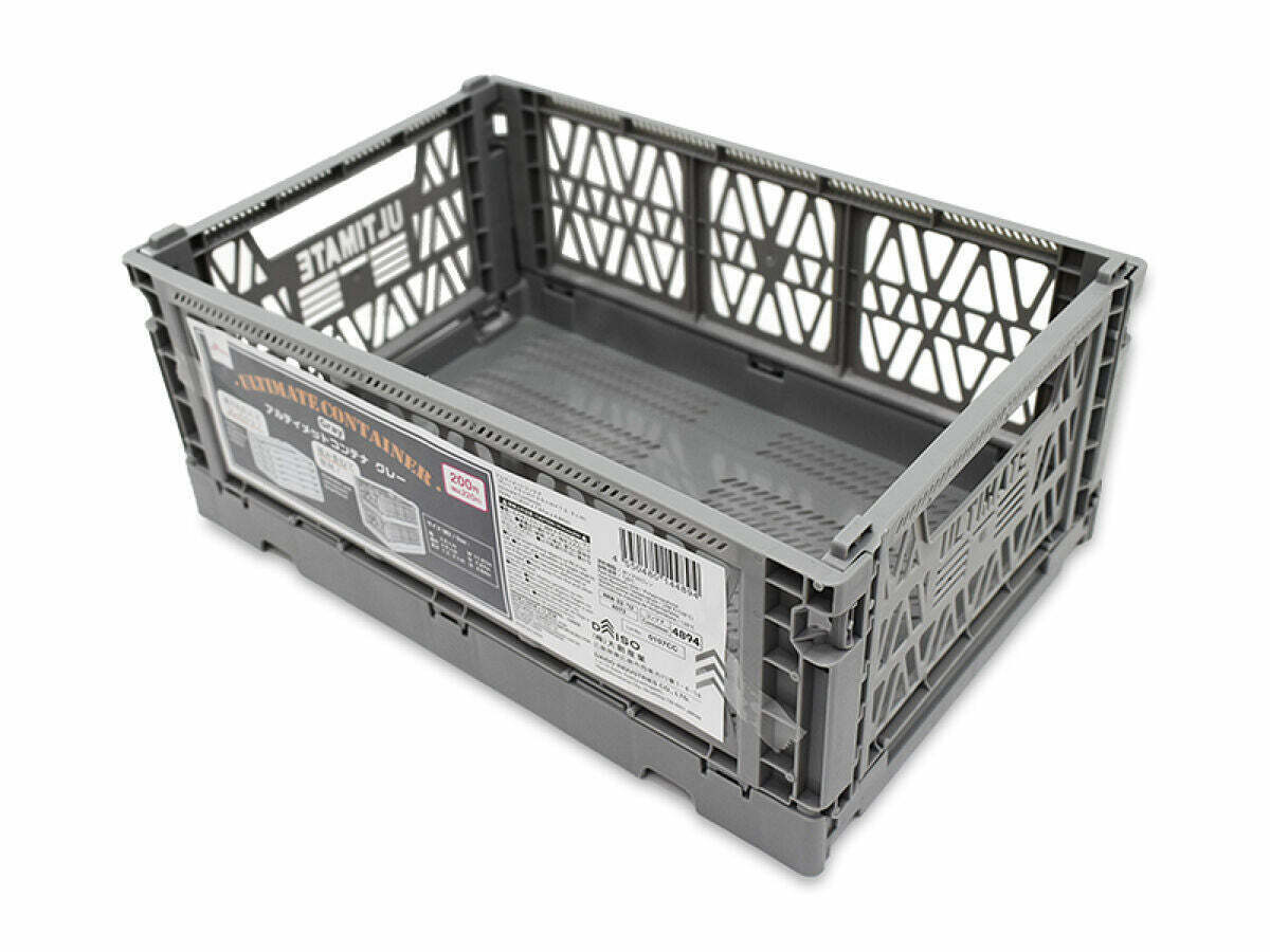 工業風折疊收納籃/灰 30x12.3x20cm