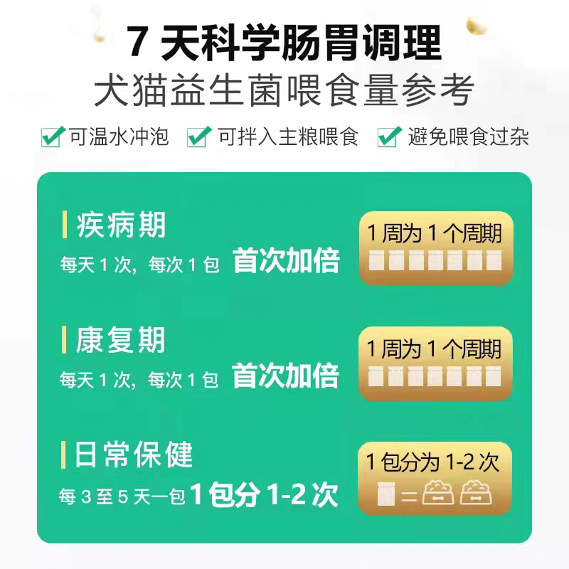 小宠 肠胃宝 犬猫益生菌 增强免疫力 （5g*10）