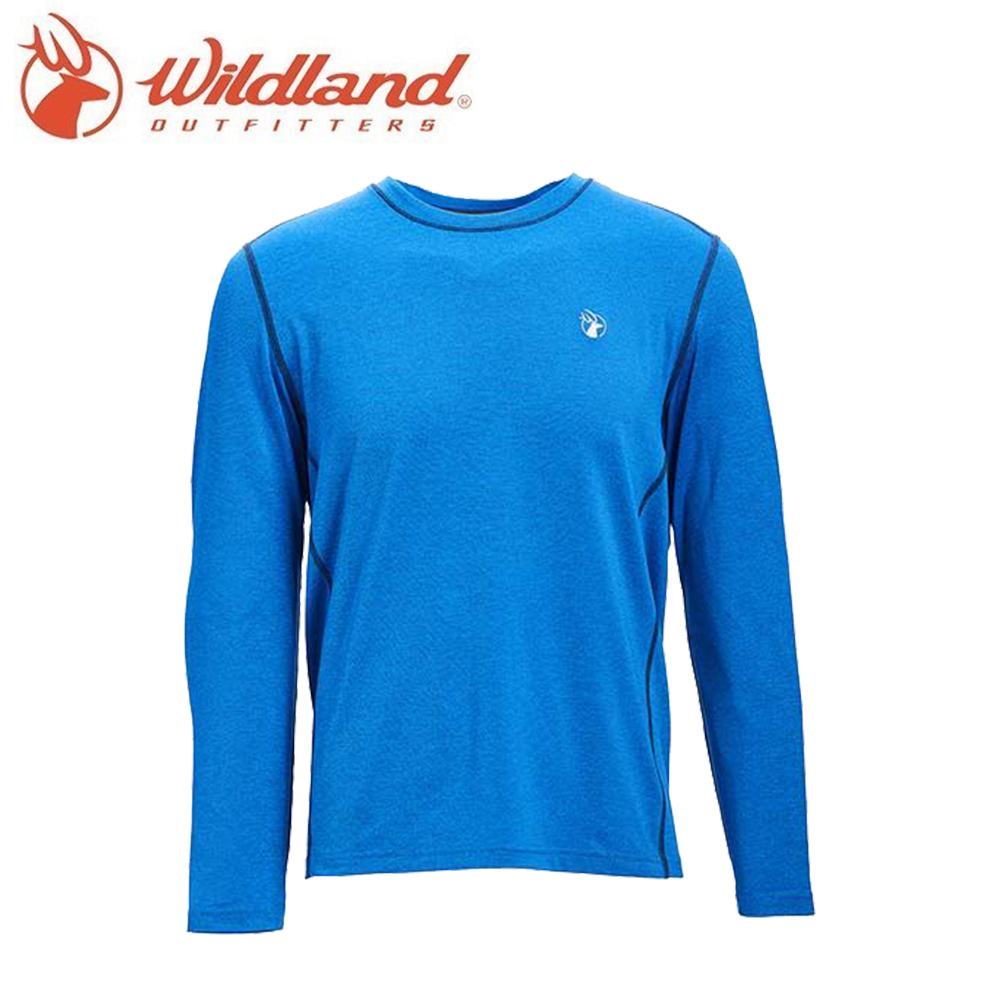 Wildland 荒野 0A71650 圓領雙色抗UV長袖上衣 男款 (4色) 四向彈性/抗UV/3M吸濕快排/休閒登山 11W71650