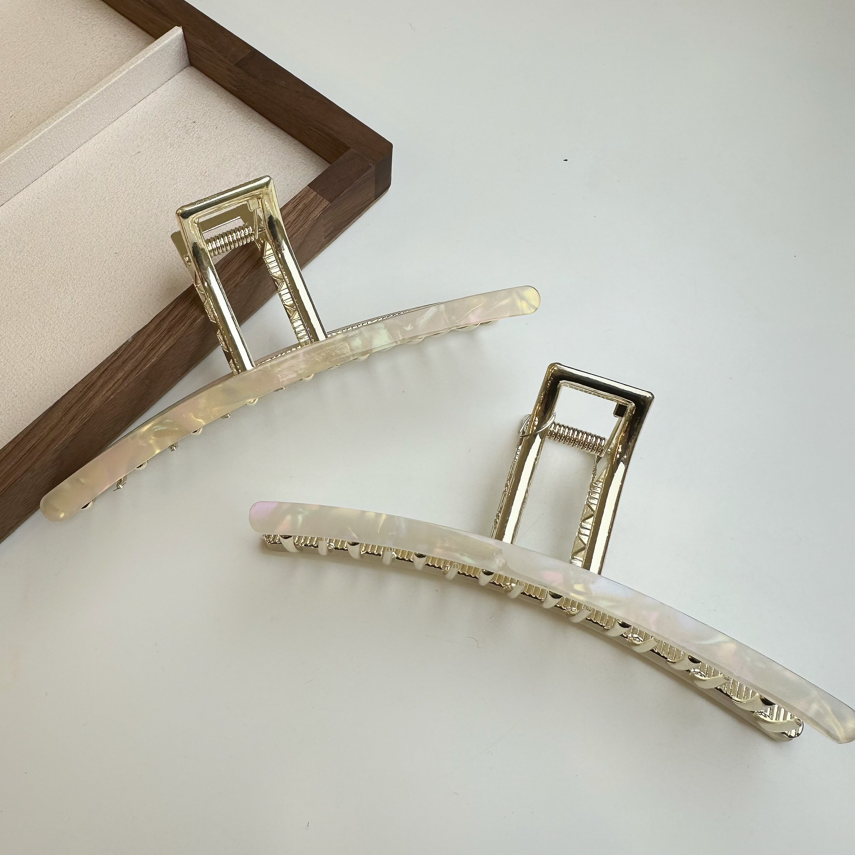 13公分長款醋酸花紋鯊魚夾