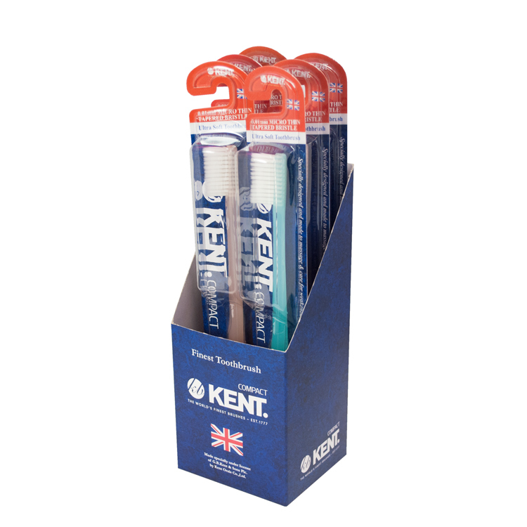 Kent 軟毛護齦健齒抗菌牙刷-標準刷頭 (6支裝 藍色盒)