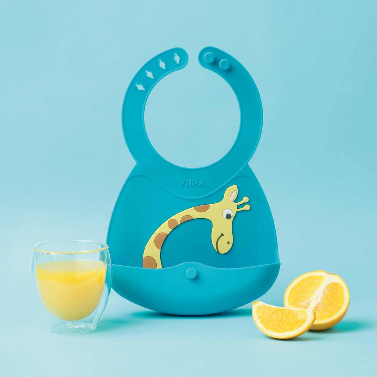 VIIDA Joy 便攜式矽膠圍兜 (吉兒長頸鹿)