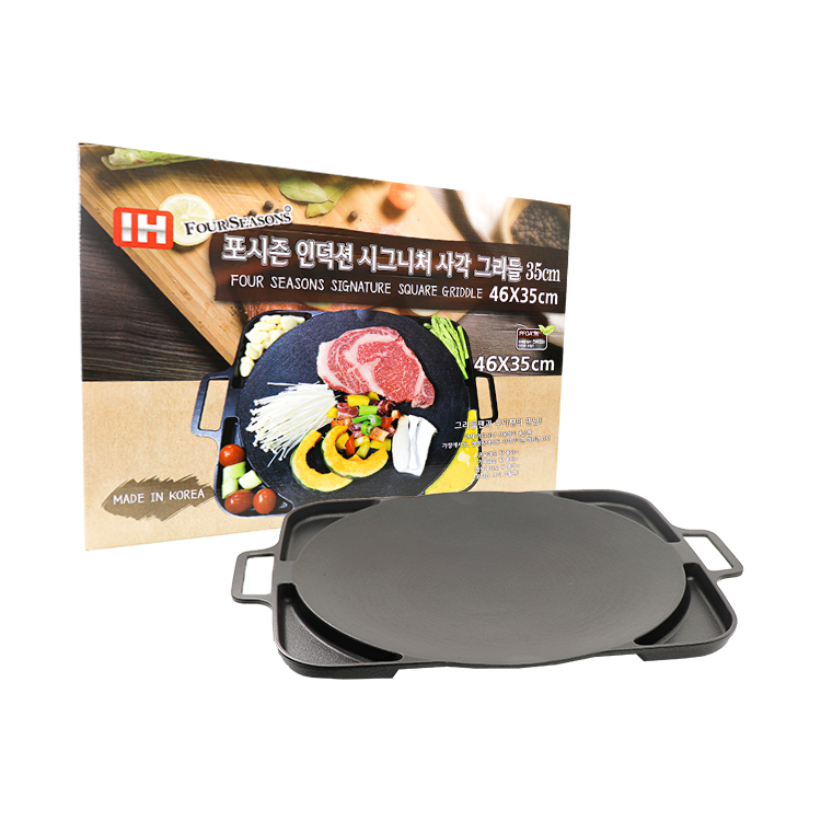 Four Seasons 不沾年輪多功能方形燒烤盤 46x35cm (適用於電磁爐)