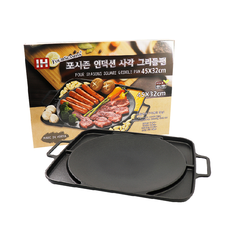 Four Seasons 不沾年輪多功能方形燒烤盤45x32cm (適用於電磁爐)