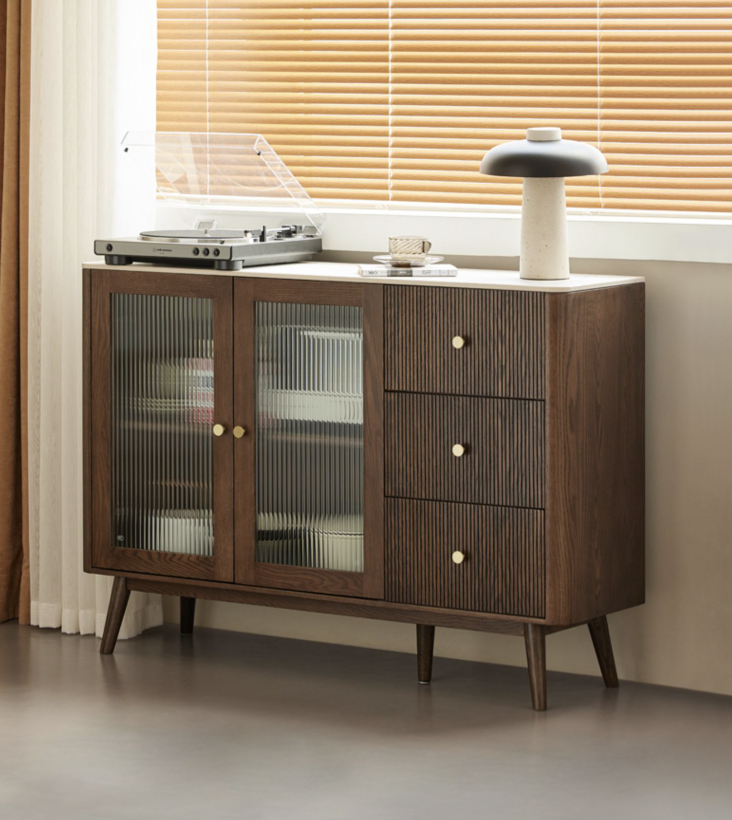 聖羅莎胡桃岩板餐邊櫃 SLS-A1144