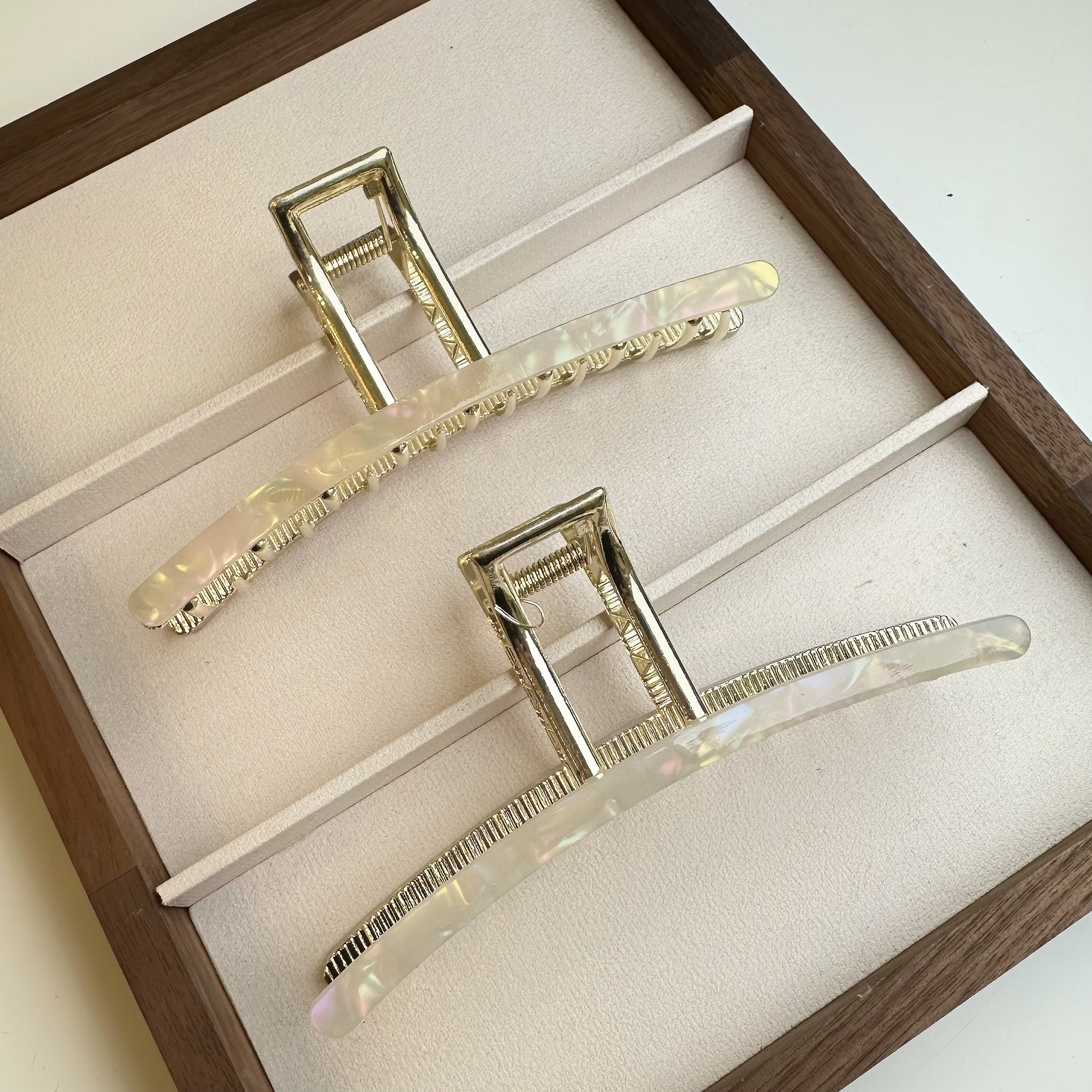 13公分長款醋酸花紋鯊魚夾