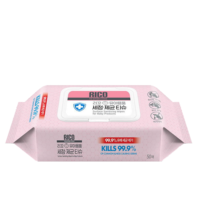 RICO Sanitizing Wipes for Baby Products (50's)
