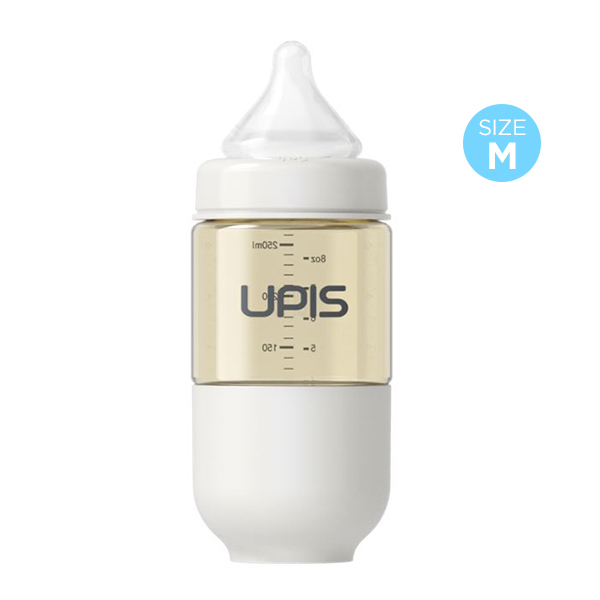 🍼 Upis 高級 PPSU 奶樽  ( M白色 ) 可自由配搭 Upis 同系列附件 3M+
