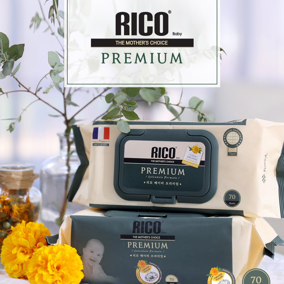 Rico-Baby Premium Wet Wipes (Premium) 70's