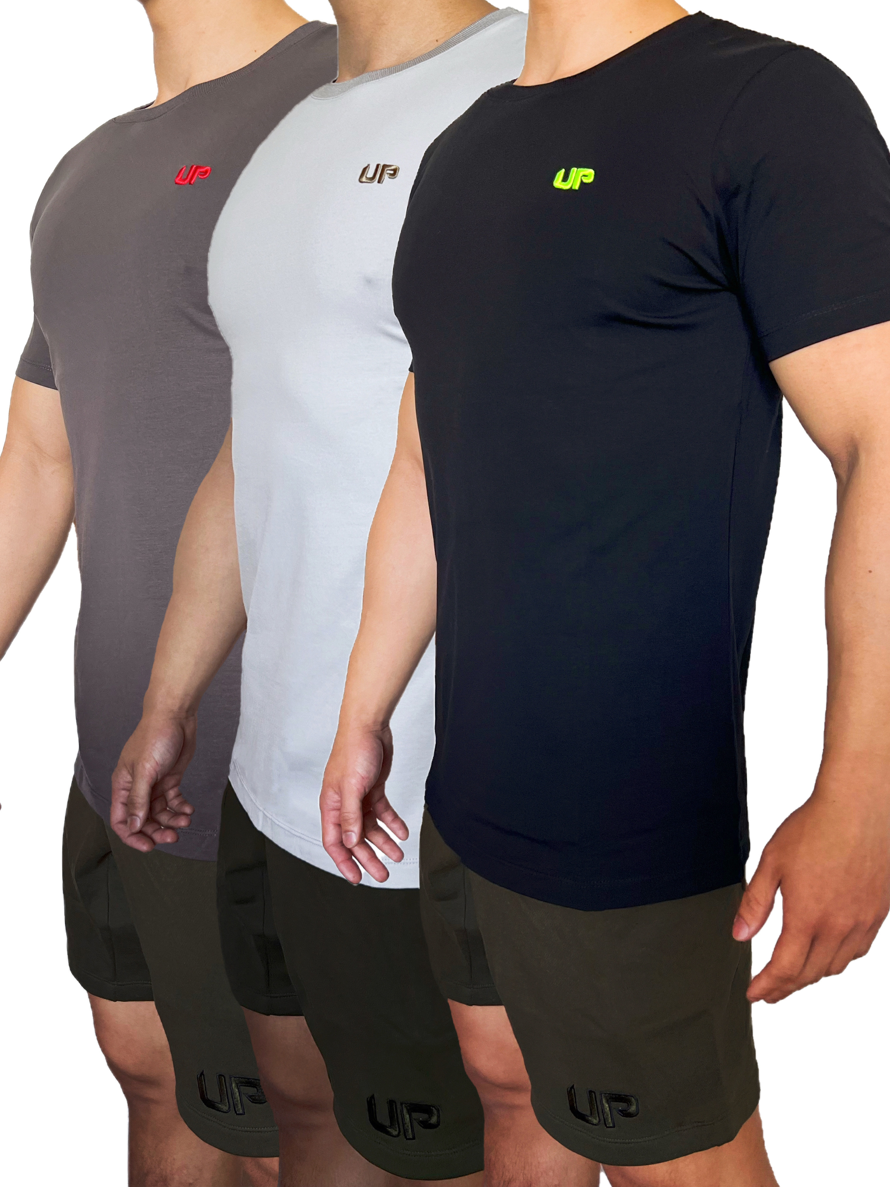 Comfort T恤 3件超值套裝 - 黑/碳灰/米色