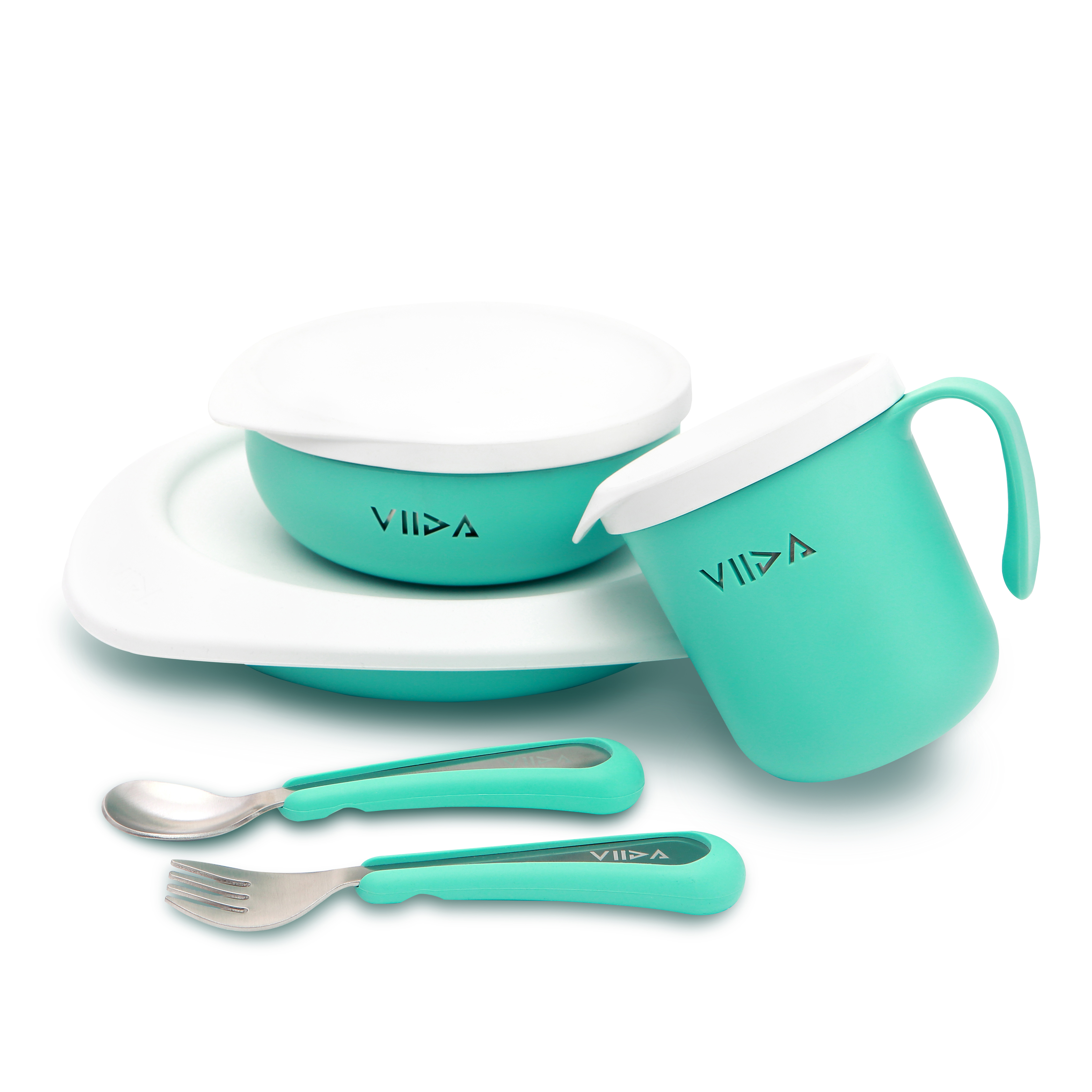 VIIDA Soufflé 抗菌不鏽鋼餐具組(叉匙,杯,碗,餐盤) *5色