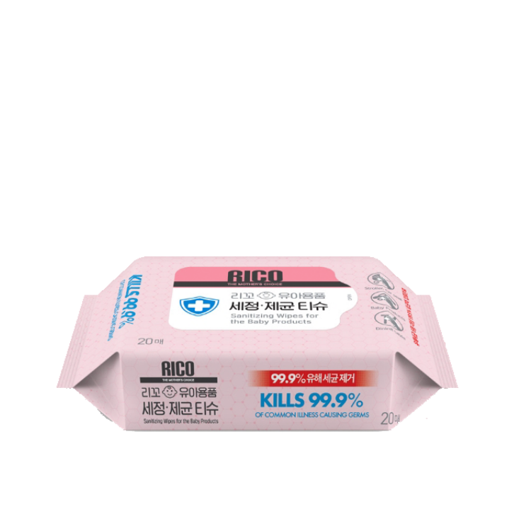 RICO 嬰兒用品消毒濕紙巾 20片 x 30包 *原箱優惠*